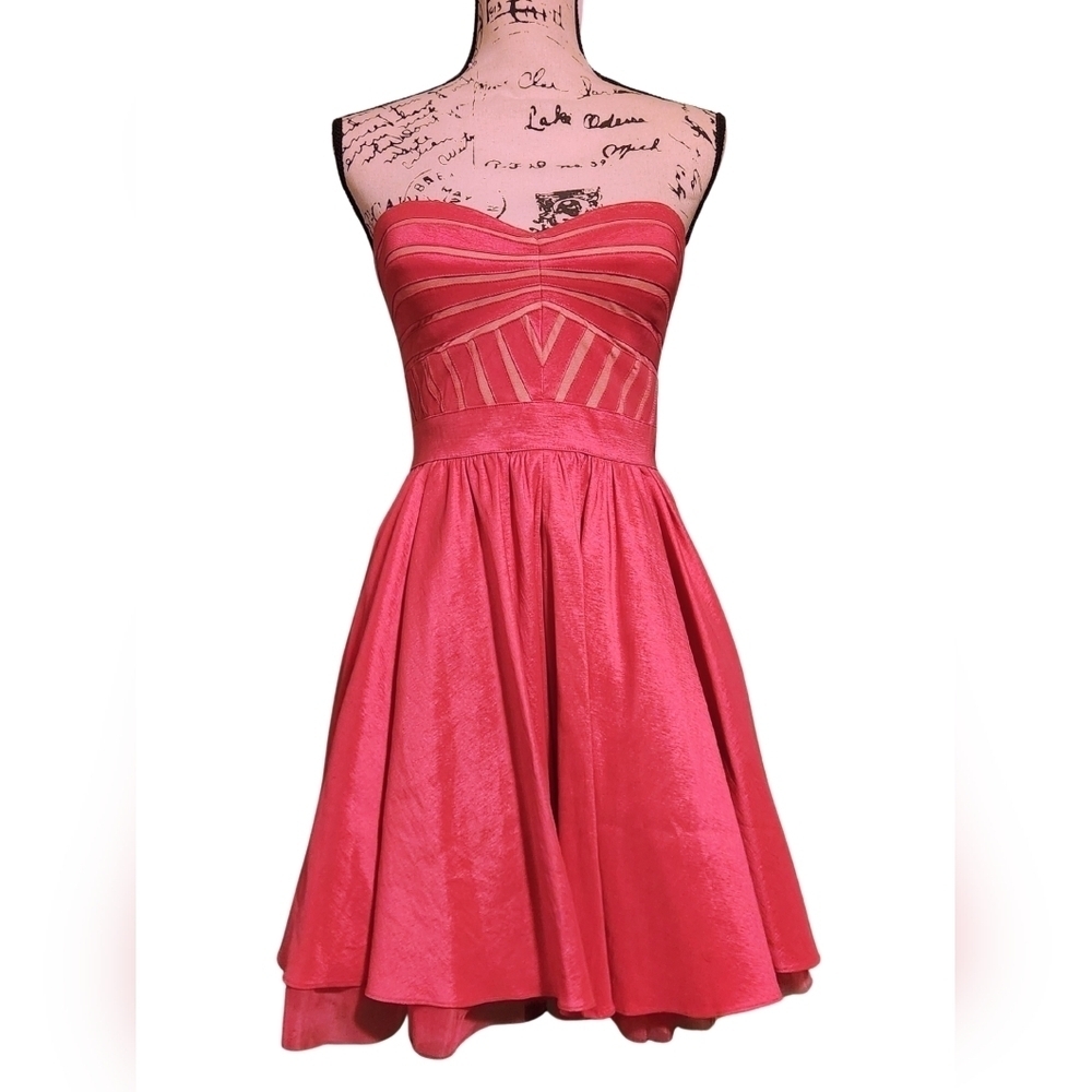 Aidan Mattox Strapless Pink Mini Dress - Picture 3 of 8